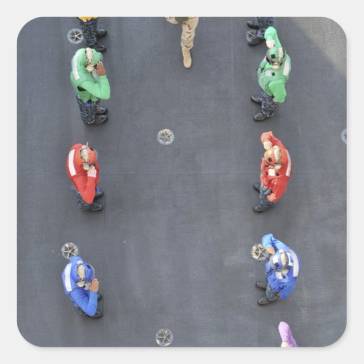 Leiter der Marineinsätze Quadratischer Aufkleber (Vorderseite)