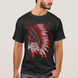 Leiter der Motorräder eines Amerikanischen Ureinwo T-Shirt