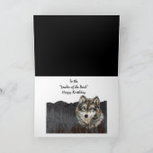 Leiter der Pack Birthday Spaß Wolf Animal Karte (Innenseite)