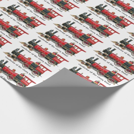 Leiter der verrückten Bahn Geschenkpapier (Ecke)