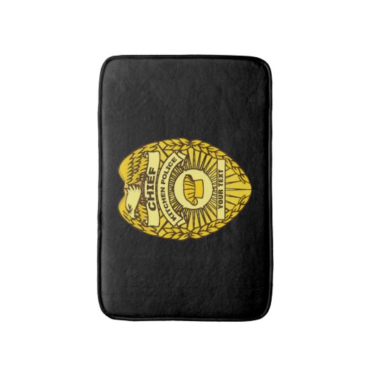 Leiter des Abzeichens der Polizei der Küche Badematte (Vorderseite Vertikal)