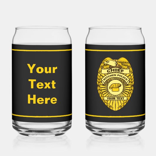 Leiter des Abzeichens der Polizei der Küche Dosenglas (Rückseite)