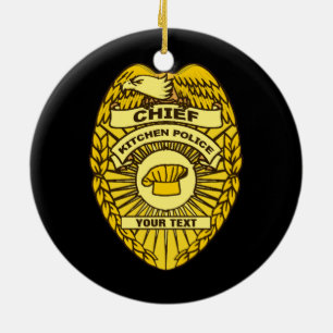 Leiter des Abzeichens der Polizei der Küche Keramik Ornament