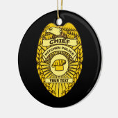 Leiter des Abzeichens der Polizei der Küche Keramikornament (Links)