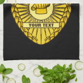 Leiter des Abzeichens der Polizei der Küche Küchentuch (Gefaltet)