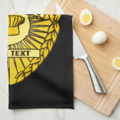 Leiter des Abzeichens der Polizei der Küche Küchentuch (Viertel Falte)