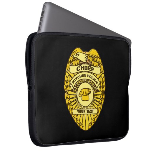 Leiter des Abzeichens der Polizei der Küche Laptopschutzhülle (Vorne Rechts)
