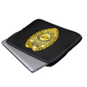 Leiter des Abzeichens der Polizei der Küche Laptopschutzhülle (Vorne Knopf)