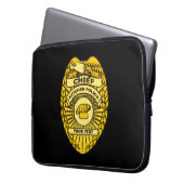 Leiter des Abzeichens der Polizei der Küche Laptopschutzhülle (Vorderseite Links)