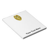 Leiter des Abzeichens der Polizei der Küche Notizblock (angewinkelt)