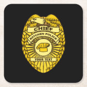 Leiter des Abzeichens der Polizei der Küche Rechteckiger Pappuntersetzer (Vorderseite)