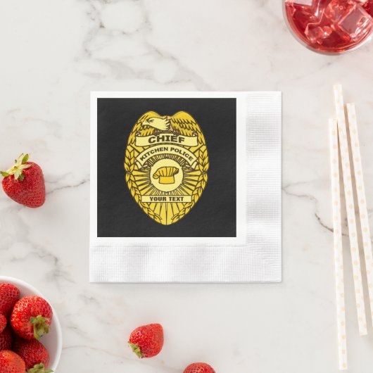 Leiter des Abzeichens der Polizei der Küche Serviette (Beispiel)