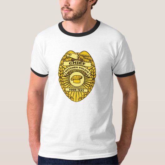 Leiter des Abzeichens der Polizei der Küche T-Shirt (Vorderseite)