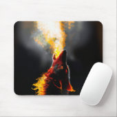 Leiter des aggressiven Feuerwehrwolfs Mousepad (Mit Mouse)