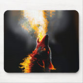 Leiter des aggressiven Feuerwehrwolfs Mousepad (Vorne)