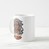 Leiter des Amerikanischen Ureinwohners Kaffeetasse (Vorderseite Links)