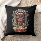 Leiter des Amerikanischen Ureinwohners Kissen (Decke)