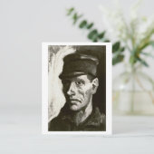 Leiter des Bauernhofs mit Cap, Vincent van Gogh Postkarte (Stehend Vorderseite)