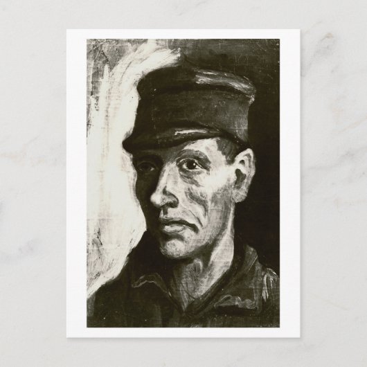 Leiter des Bauernhofs mit Cap, Vincent van Gogh Postkarte (Vorderseite)