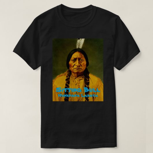 Leiter des benutzerdefinierten Sitting Bull-Amerik T-Shirt (Design vorne)