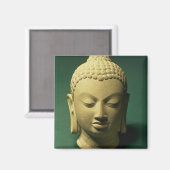 Leiter des Buddha, Sarnath (Sandstein) Magnet (Vorderseite/Rückseite)