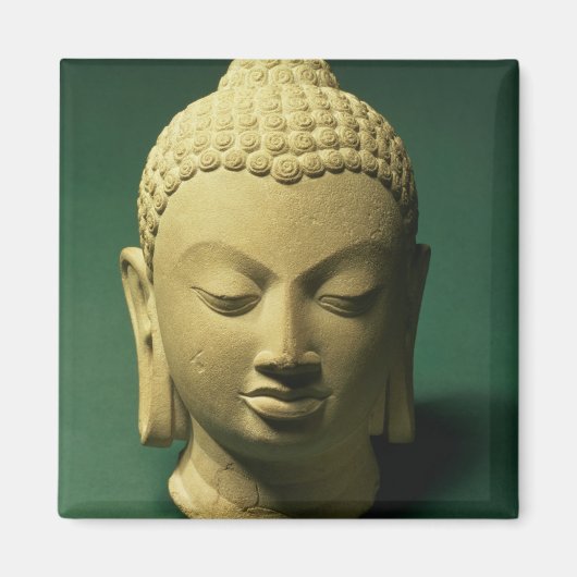 Leiter des Buddha, Sarnath (Sandstein) Magnet (Vorne)