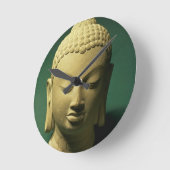 Leiter des Buddha, Sarnath (Sandstein) Runde Wanduhr (Winkel)