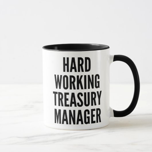 Leiter des hart arbeitenden Finanzministeriums Tasse (Rechts)
