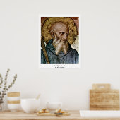 Leiter des heiligen Benedikts von Fra Angelico Poster (Küche)