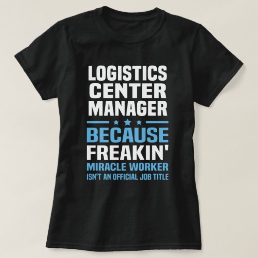 Leiter des Logistikzentrums T-Shirt (Design vorne)