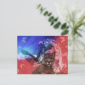 Leiter des nationalen Amerikanischen Ureinwohners Postkarte (Stehend Vorderseite)