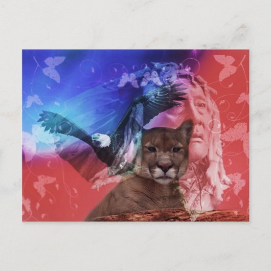 Leiter des nationalen Amerikanischen Ureinwohners Postkarte (Vorderseite)