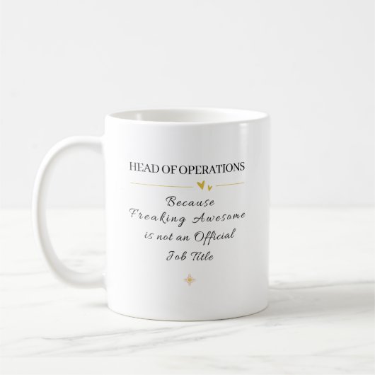 Leiter des Operationsbüros Zitat Kaffeetasse (Links)