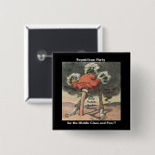 Leiter des republikanischen Sand-Party Button (Vorne & Hinten)