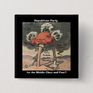 Leiter des republikanischen Sand-Party Button