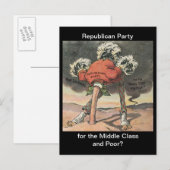 Leiter des republikanischen Sand-Party Einladungspostkarte (Vorne/Hinten)