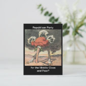 Leiter des republikanischen Sand-Party Einladungspostkarte (Stehend Vorderseite)
