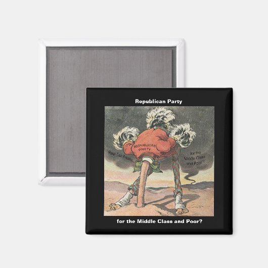 Leiter des republikanischen Sand-Party Magnet (Vorderseite/Rückseite)