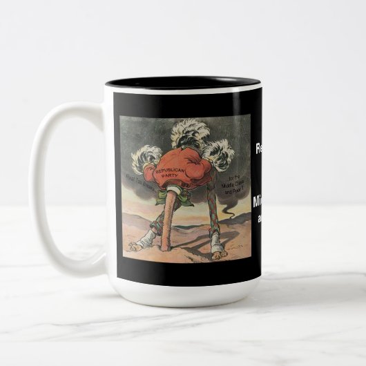 Leiter des republikanischen Sand-Party Zweifarbige Tasse (Links)