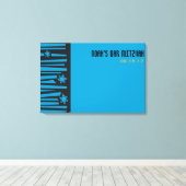 LEITER DES STARS Bar Mitzvah Sign-In Board Leinwanddruck (Insitu (Holzboden))