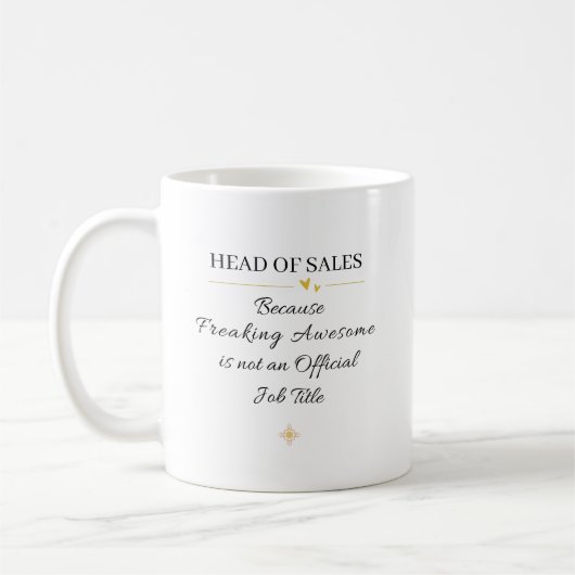 Leiter des Verkaufsbüros Zitat Kaffeetasse (Links)
