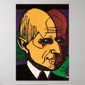 Leiter Dr. Bauer - Retro Expressionist Art Print Poster (Vorne)
