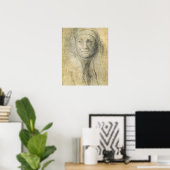 Leiter einer Frau (Bleistift auf Papier) Poster (Heimbüro)