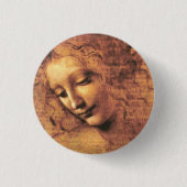 Leiter einer Frau La Scapigliata Leonardo Da Vinci Button (Vorderseite)
