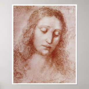 Leiter einer Frau, Leonardo da Vinci, 1510 Poster