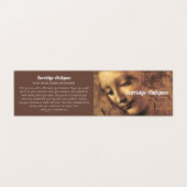 Leiter einer Frau, Leonardo Da Vinci, Antiquitäten Visitenkarten (Außenseite Aufgefaltet)