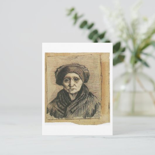 Leiter einer Frau, Vincent van Gogh Postkarte (Stehend Vorderseite)