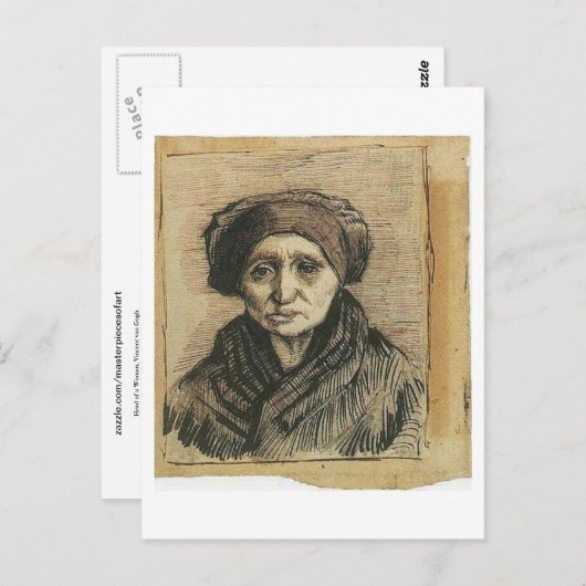 Leiter einer Frau, Vincent van Gogh Postkarte (Vorne/Hinten)