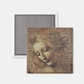 Leiter einer jungen Frau mit Tousled Hair oder, Le Magnet (Vorderseite/Rückseite)