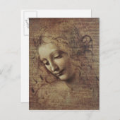 Leiter einer jungen Frau mit Tousled Hair oder, Le Postkarte (Vorne/Hinten)